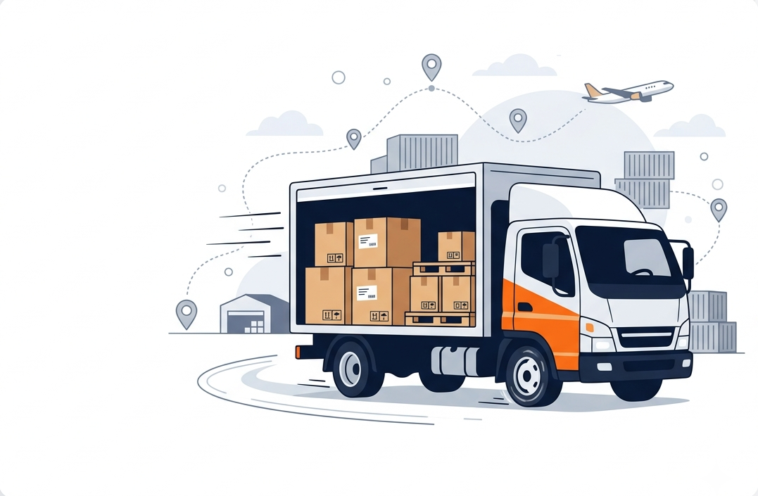 Delivery truck for Taj Xpress logistics
